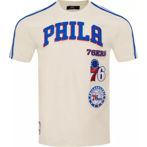 Pro Standard Adult Philadelphia 76ers White Retro Striped T-Shirt, Men's, Small