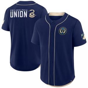 MLS Adult Philadelphia Union Navy Baseball Jersey, Men's, XL, Blue