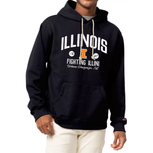League-Legacy Men's Illinois Fighting Illini Blue Fleece Pullover Hoodie, Small