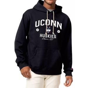 League-Legacy Men's UConn Huskies Blue Fleece Pullover Hoodie, Small