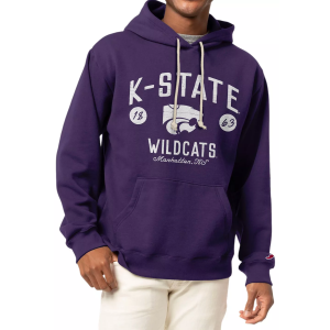 League-Legacy Men's Kansas State Wildcats Purple Fleece Pullover Hoodie, Small