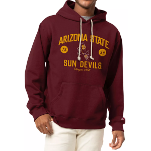League-Legacy Men's Arizona State Sun Devils Maroon Fleece Pullover Hoodie, Small, Red