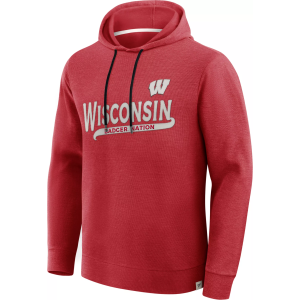 Fanatics NCAA Men's Wisconsin Badgers Red Huddle Long Sleeve Pullover Hoodie, Small - $60.00 at DICK'S Sporting Goods
