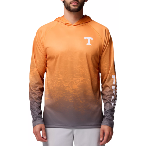Columbia Men's Tennessee Volunteers Orange Super Terminal Tackle Ombre Pullover Hoodie, Small