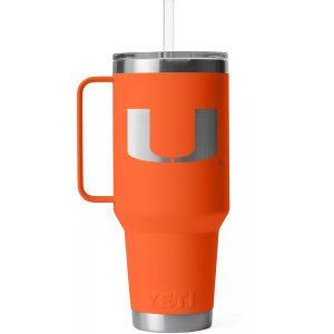 YETI Miami Hurricanes 42 oz. Rambler Mug with Straw Lid