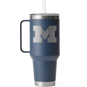 YETI Michigan Wolverines 42 oz. Rambler Mug with Straw Lid