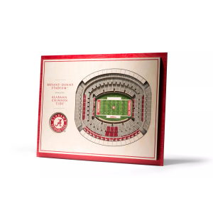 YouTheFan Alabama Crimson Tide 5-Layer StadiumViews 3D Wall Art