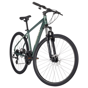 Nishiki Men's 700c Pagosa Sport Hybrid Bike, Green/Tan/Black