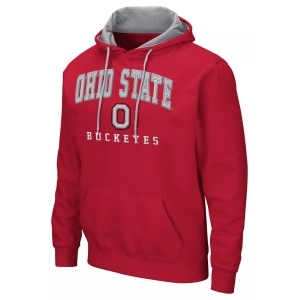 Colosseum Men's Ohio State Buckeyes Red Pullover Hoodie, Small