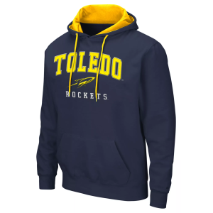 Colosseum Men's Toledo Rockets Navy Pullover Hoodie, Small, Blue