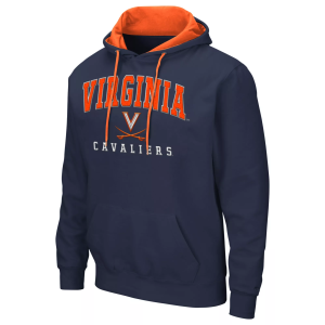Colosseum Men's Virginia Cavaliers Navy Pullover Hoodie, XXL, Blue
