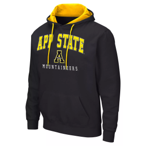 Colosseum Men's Appalachian State Mountaineers Black Pullover Hoodie, XXL