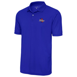 Antigua Men's Tulsa Golden Hurricanes Dark Royal Legacy Pique Polo, Small, Blue