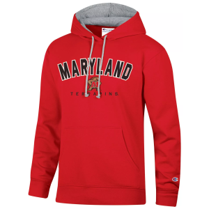 Champion Men's Maryland Terrapins Red Stadium Promo Pullover Hoodie, XXL