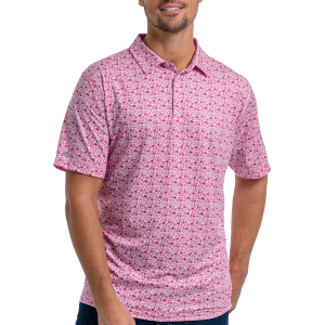 Antigua Antigua Men's Augustus Golf Polo, Large, Light Blush Heather - $59.99 at DICK'S Sporting Goods