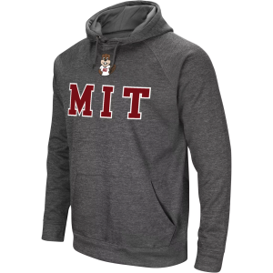 Colosseum Men's MIT Engineers Heathered Charcoal Promo Pullover Hoodie, Medium, Gray