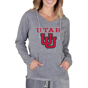 Concepts Sport Women's Utah Utes Grey Mainstream Hoodie, Small, Gray