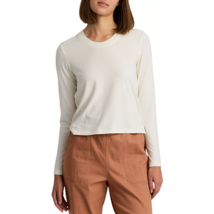 Free Fly Women's Ribbed Bamboo Long Sleeve, XS, Sea Salt