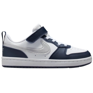 Nike Kids' Preschool Court Borough Low Recraft Shoes, Size 11, White/Silver/Navy