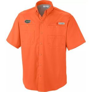 Columbia Men's Florida Gators Orange Tamiami Performance Shirt, Small, Team