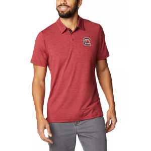 Columbia Men's South Carolina Gamecocks Garnet Tech Trail Polo, Small, Red
