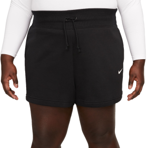 Nike Women's Sportswear Phoenix Fleece Plus High-Waisted Shorts, 1X, Black