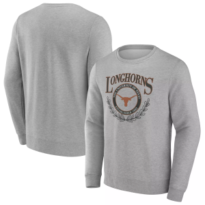 NCAA Men's Texas Longhorns Grey Heather Laurel Classic Crew Neck Sweatshirt, XL, Gray