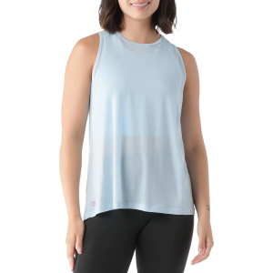 SmartWool Women's Active Ultralite High Neck Tank Top, Small, Winter Sky
