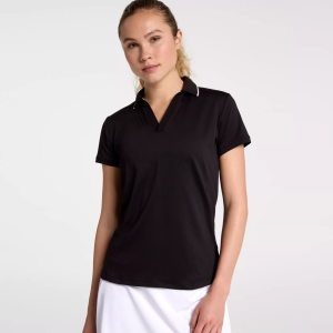 Walter Hagen Women's Performance 11 Short Sleeve Johnny, XS, Pure Black