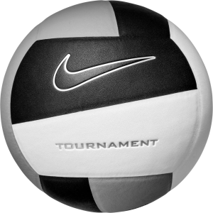 Nike NFHS Tournament Volleyball Plus, Black/White/Metallic Slvr