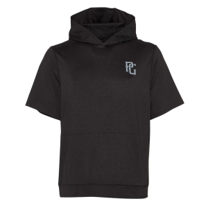 Perfect Game Boys' Dugout Short Sleeve Hoodie, Large, Black/Black
