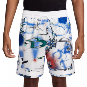 Jordan Men's Dri-FIT Sport Woven Chaotic Diamond Allover Print Shorts, XL, White