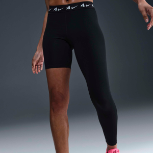 Nike Women's A'ja Wilson A'symmetric Mid-Rise Single-Leg Basketball Leggings, XL, Black