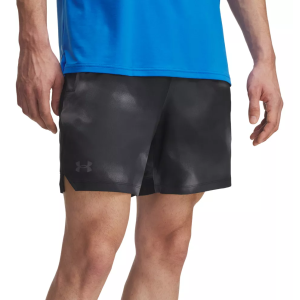 Under Armour Men's Vanish Woven 6" Printed Shorts, Small, Black/Castlerock