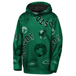 Outerstuff Youth Boston Celtics Green Moving Violation Pullover Hoodie, Large