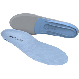 Superfeet All-Purpose Support Medium Arch Insoles, Men's, Y2.5-4/W4.5-6, Blue