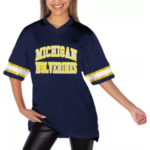 Gameday Couture Women's Michigan Wolverines Navy Until Kickoff Fashion Jersey Tee, Small, Blue