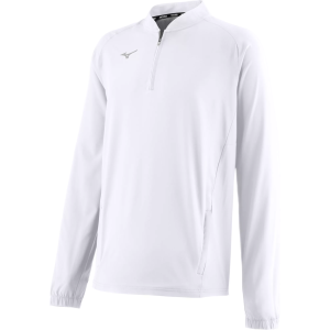 Mizuno Boys' Gametime Long Sleeve Hitting Jacket, Medium, White