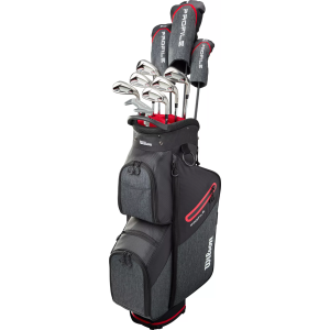 Wilson Wilson Profile 14-Piece Cart Bag Complete Set, Right Hand, Men's, Black/Grey/Red - $599.99 at DICK'S Sporting Goods