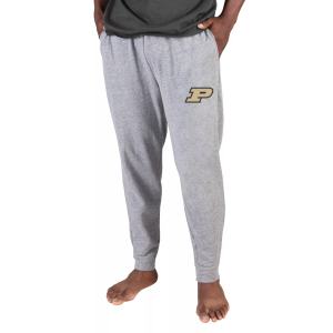 Concepts Sport Men's Purdue Boilermakers Grey Mainstream Cuffed Pants, Small, Gray