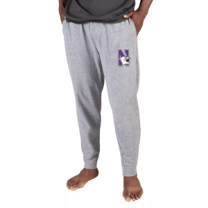 Concepts Sport Men's Northwestern Wildcats Grey Mainstream Cuffed Pants, Small, Gray
