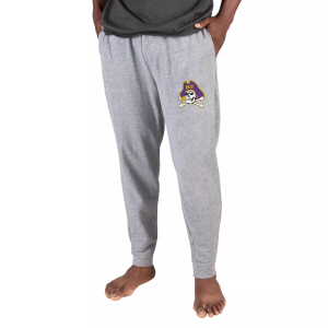 Concepts Sport Men's East Carolina Pirates Grey Mainstream Cuffed Pants, Small, Gray