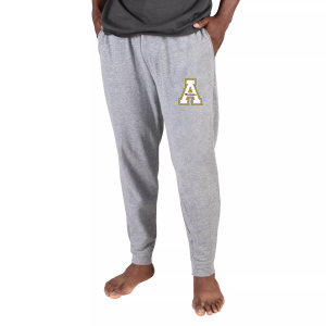 Concepts Sport Men's Appalachian State Mountaineers Grey Mainstream Cuffed Pants, Small, Gray