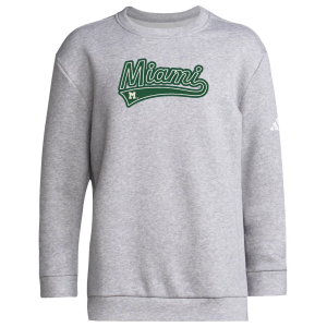Adidas adidas Youth Miami Hurricanes Medium Grey College Prep Crew Pullover Sweatshirt, Gray - $50.00 at DICK'S Sporting Goods