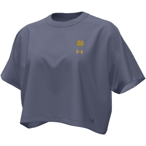 Under Armour Under Armour Women's Notre Dame Fighting Irish Shamrock Series Grey Boxy Crop T-Shirt, Medium, Gray - $50.00 at DICK'S Sporting Goods