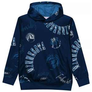Outerstuff Boys' Minnesota Timberwolves Navy Moving Violation Pullover Hoodie, Medium, Blue