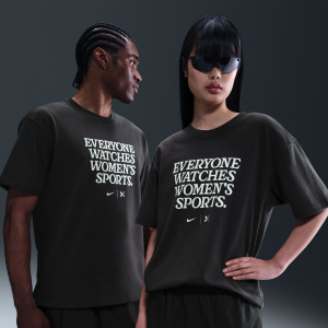 Nike by TOGETHXR Everyone Watches Women's Sports Tee, Medium, Off Noir