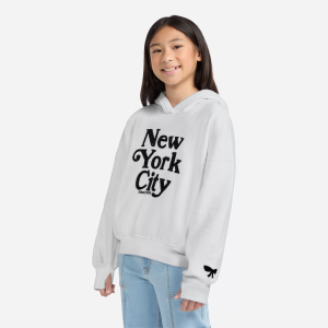 abercrombie kids nyc ballet pullover hoodie, Size 17/18, Bright White