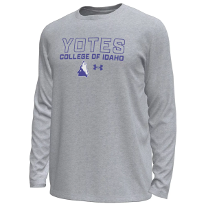 Under Armour Under Armour Men's College of Idaho Yotes Grey Heather Tech Stretch Long Sleeve T-Shirt, Small, Gray - $50.00 at DICK'S Sporting Goods