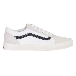Vans Kids' Grade School Old Skool Suede Shoes, Size 3.5, White/Black